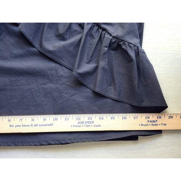 TOP/BLOUSE-INC-INTERNATIONAL CONCEPTS-Black-Sleeveless-Ruffle-Size LARGE - Picture 12 of 14